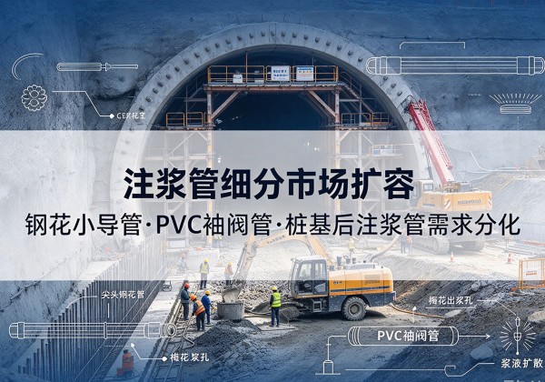 新会注浆管细分市场扩容，隧道钢花小导管、PVC 袖阀管、桩基后注浆管需求分化